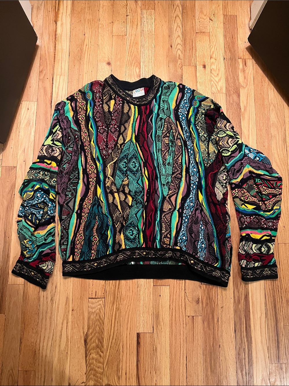 Vintage COOGI Multicolor 3D Crewneck Sweater